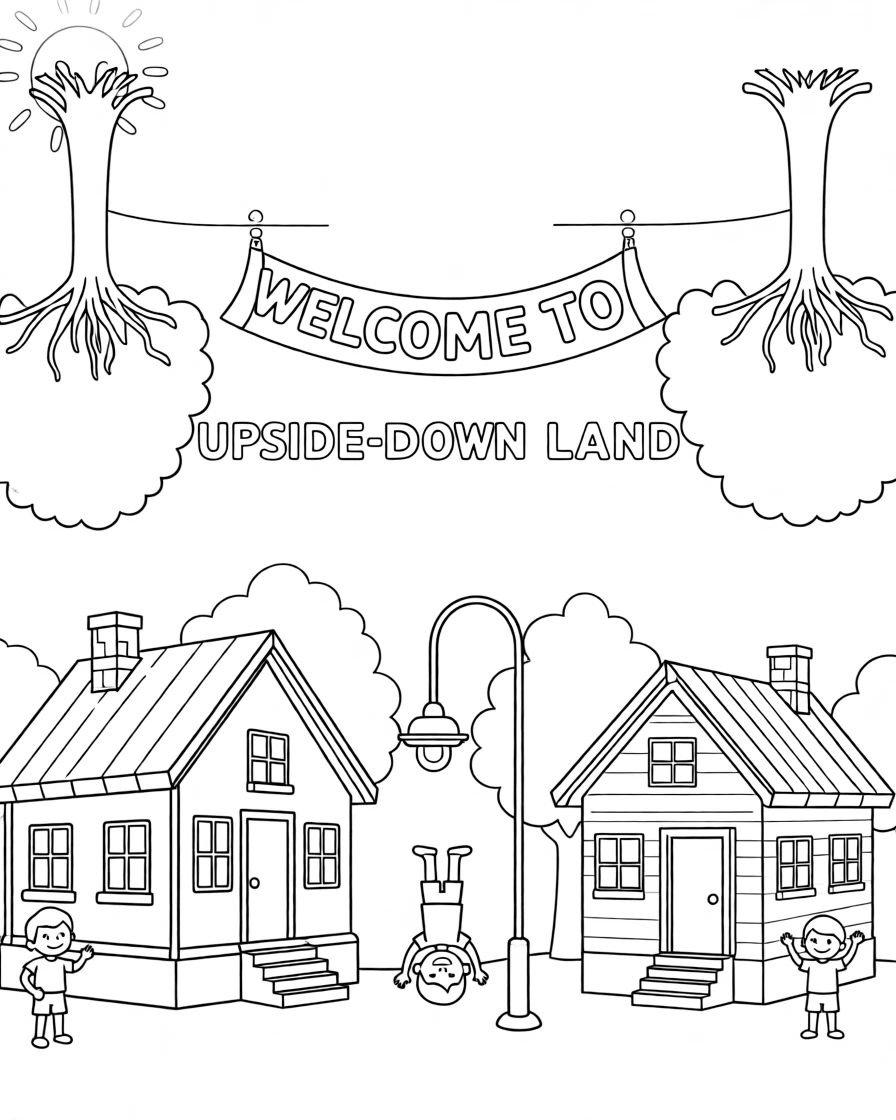 A land of upside-down houses where everything is delightfully backwards