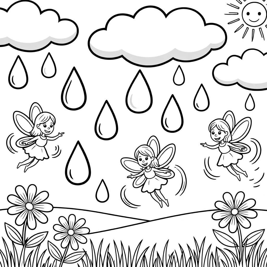 A world where raindrops turn into tiny dancing fairies