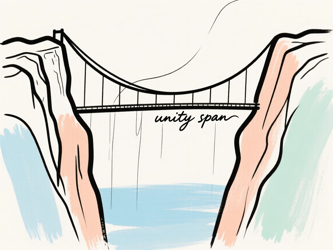 A bridge connecting two cliffs