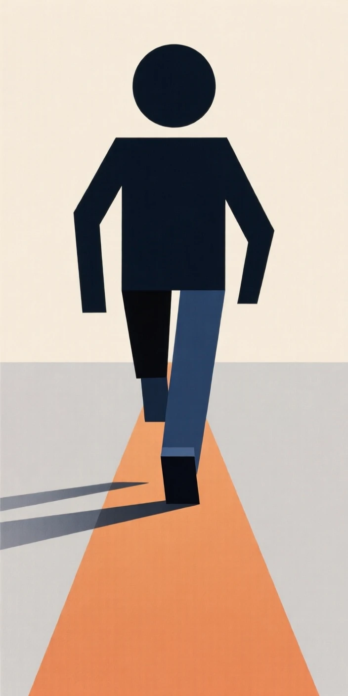 A person taking the first step onto a new path