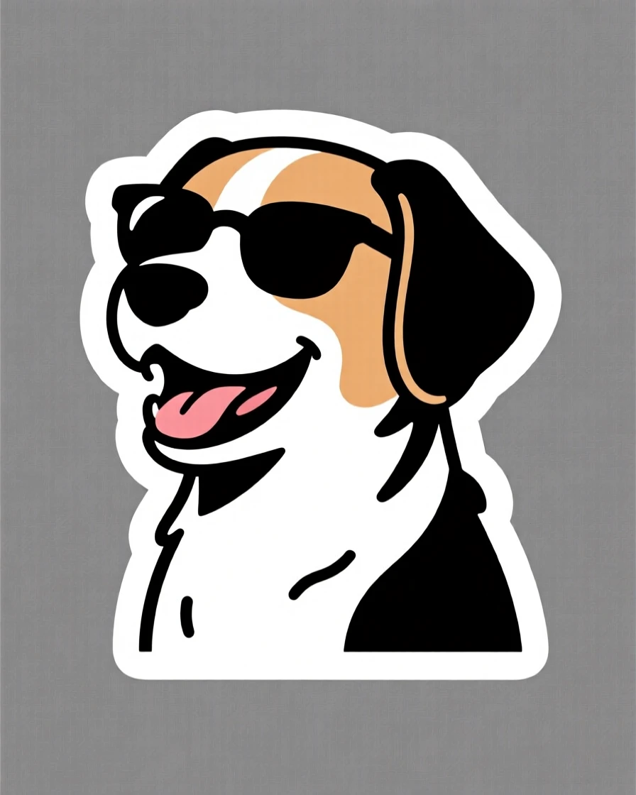 An instantly mood-lifting dog wearing sunglasses looking effortlessly cool, captured in a candid, feel-good moment, the kind of moment everyone wants to share.