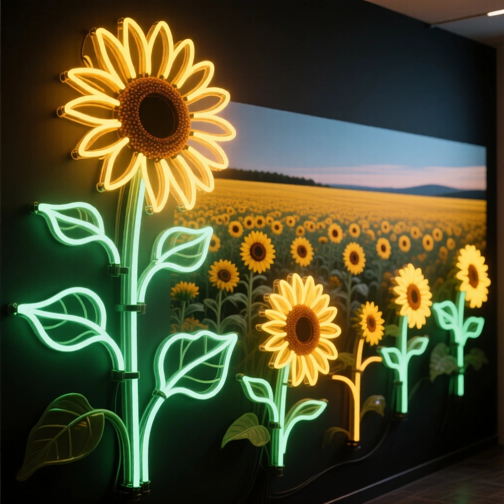 A field of sunflowers stretching toward the horizon.