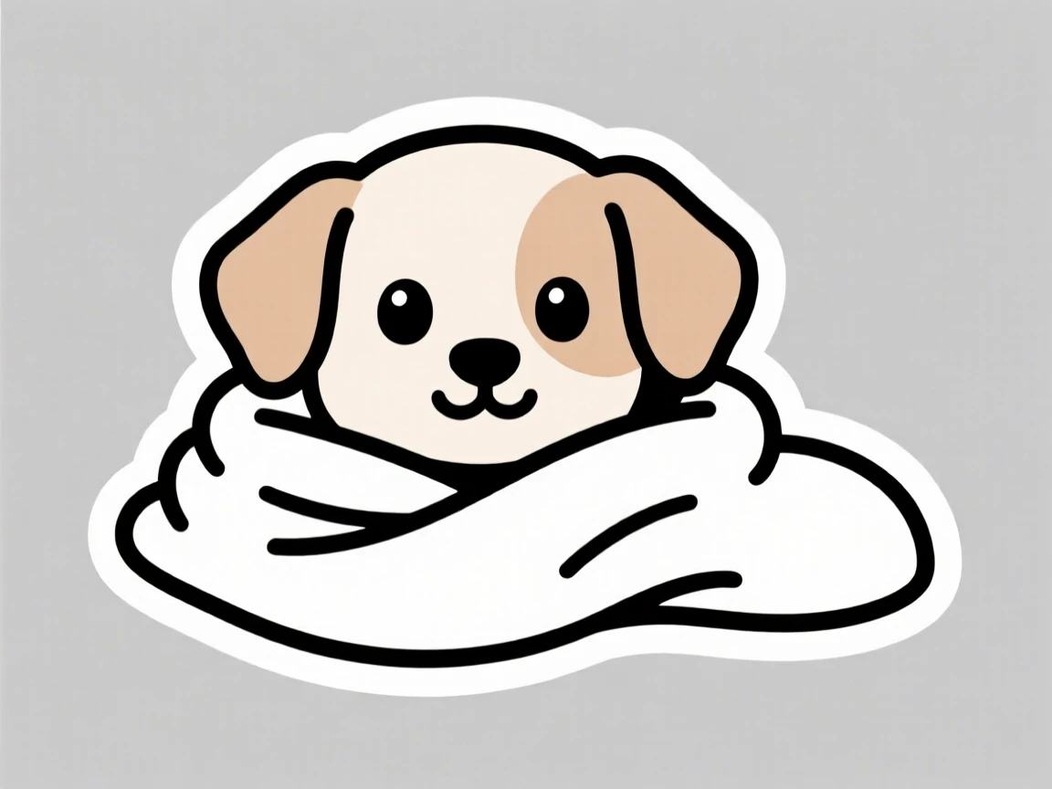 An universally adored puppy eyes peeking over the edge of a blanket, bringing an instant smile to anyone who sees it, a simple moment that feels universally loved.