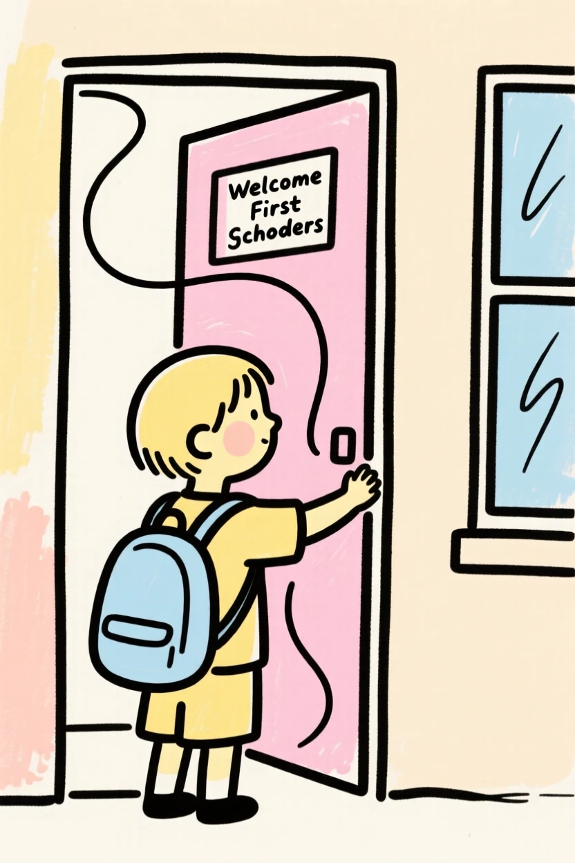 A child's first day of school