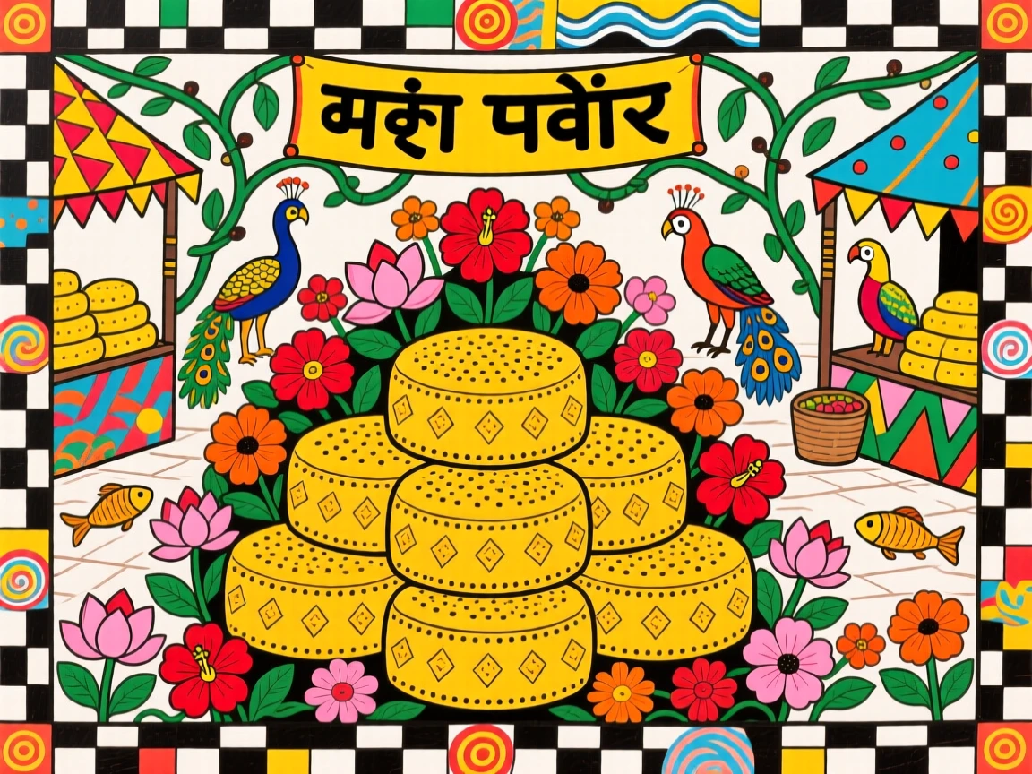 A market square filled with cheese wheels and fresh flowers.