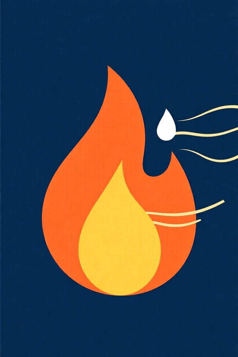 A single flame that refuses to go out in the wind