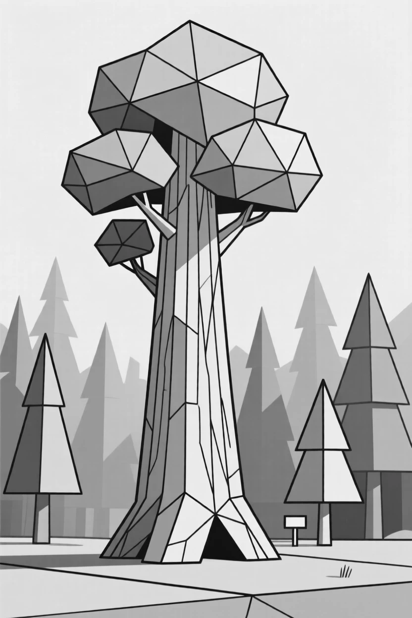 A giant sequoia tree towering in a forest