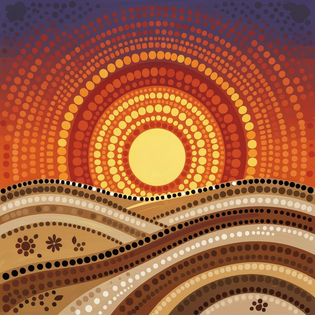 A glowing desert sunset stretching to the horizon