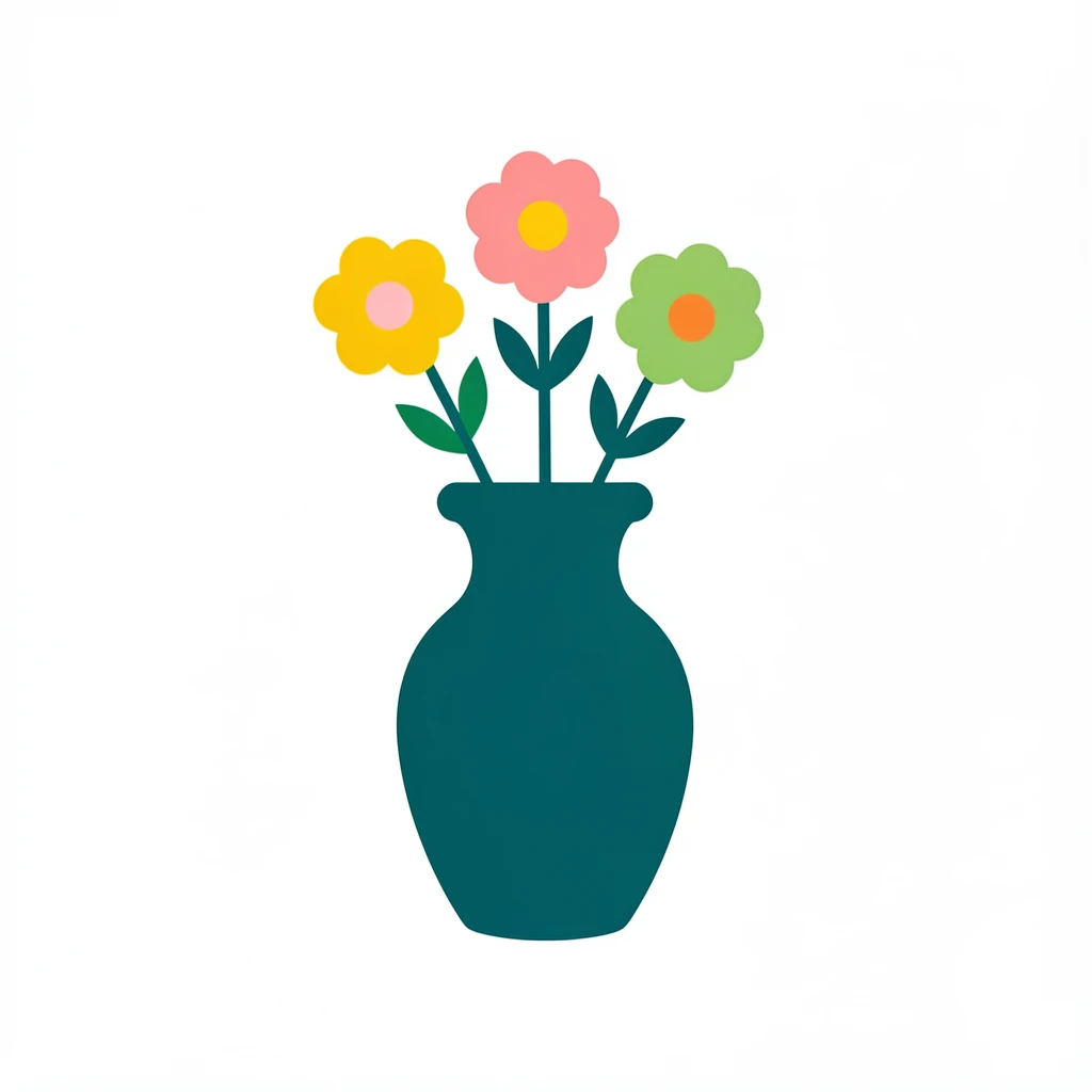 Flower vase. detailed.