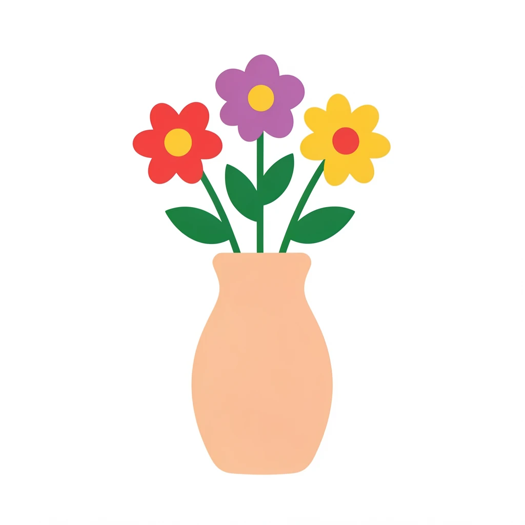 Flower vase with beautiful textures.